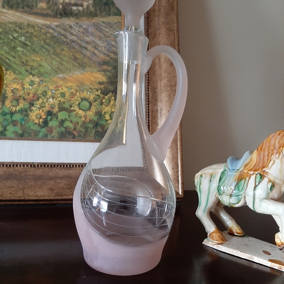 Mid Century Frosted Pitcher - Picture 2 of 6